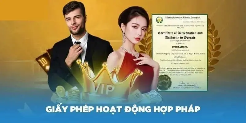 Giấy phép hoạt động từ PAGCOR là một minh chứng cho thấy sự uy tín của 33Win