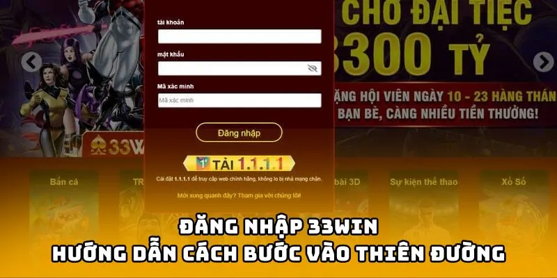 Hướng dẫn đăng nhập 33WIN chi tiết nhất hội viên cần biết